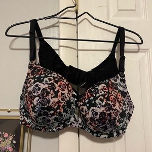 Torrid Floral and skull bra 40C